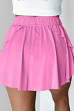 Drawstring High Waist Lined Active Skorts - Trendsi - Flyclothing LLC