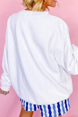 US Flag Round Neck Long Sleeve Sweatshirt - Trendsi - Flyclothing LLC