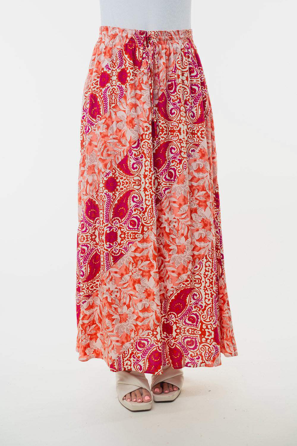 White Birch Full Size High Waisted Floral Woven Skirt - Trendsi - Flyclothing LLC