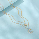18K Gold Vermeil Crescent Vermeil Necklace