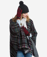 CC4510 (red) - Women’s Italian cable knit cashmere and leather winter gloves - Leather Gloves Online - Flyclothing LLC