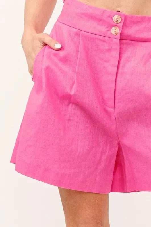 And The Why High Waist Wide Leg Mid Length Shorts - Trendsi - Flyclothing LLC