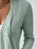 Open Front Long Sleeve Cardigan - Trendsi - Flyclothing LLC