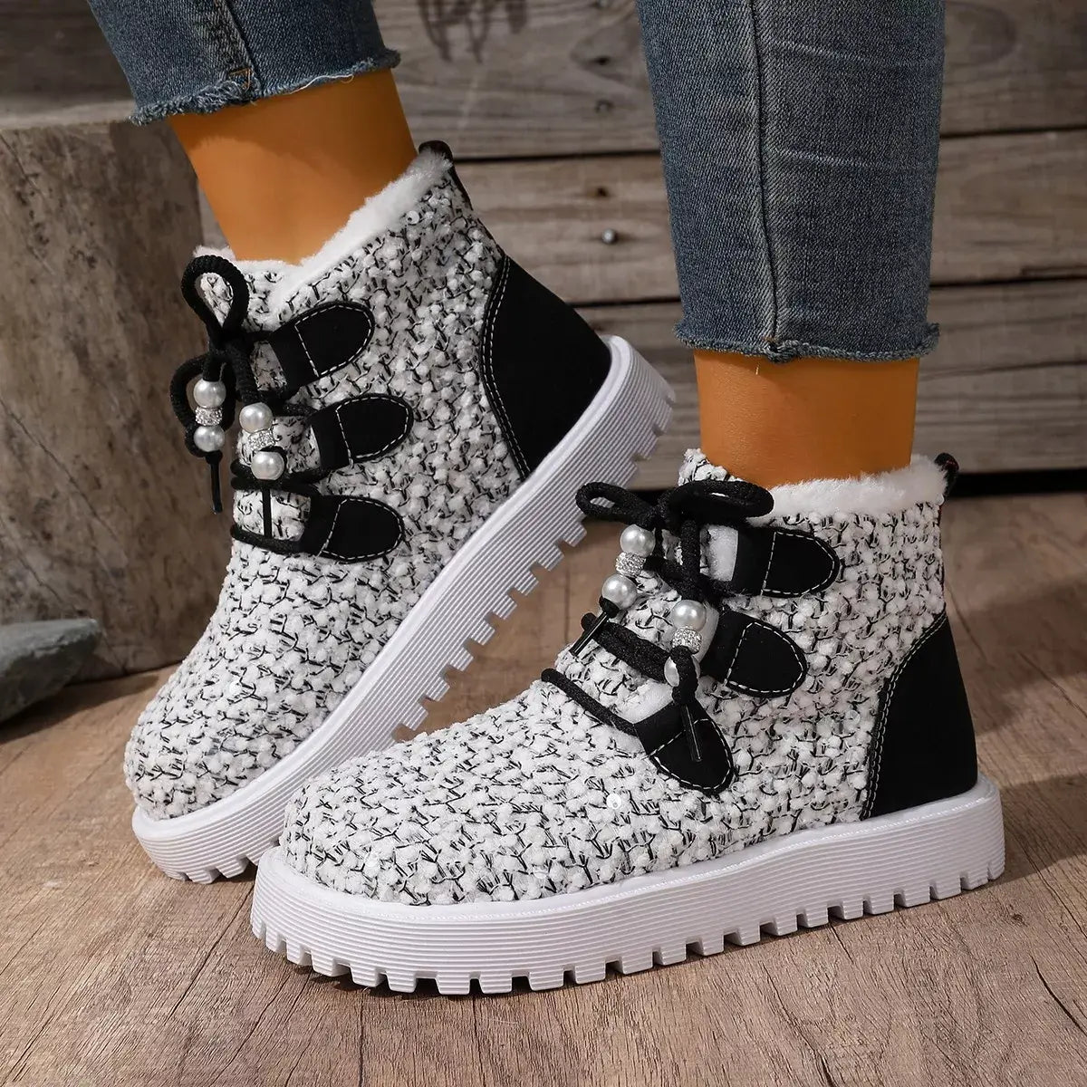 Lace Up Ankle Boots - Trendsi - Flyclothing LLC