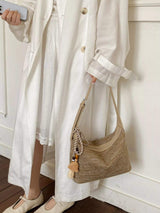 Woven Shoulder Bag with Tassel - Trendsi - Flyclothing LLC