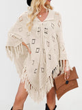 Fringe Openwork Knit Cover Up - Trendsi - Flyclothing LLC