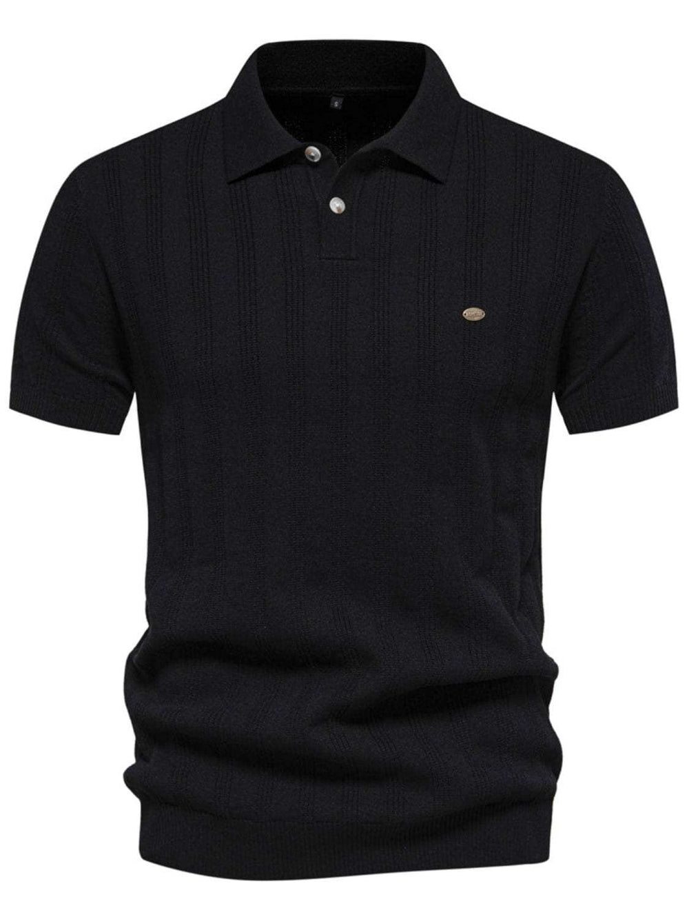 Men's Collared Neck Short Sleeve Knit Polo - Trendsi - Flyclothing LLC