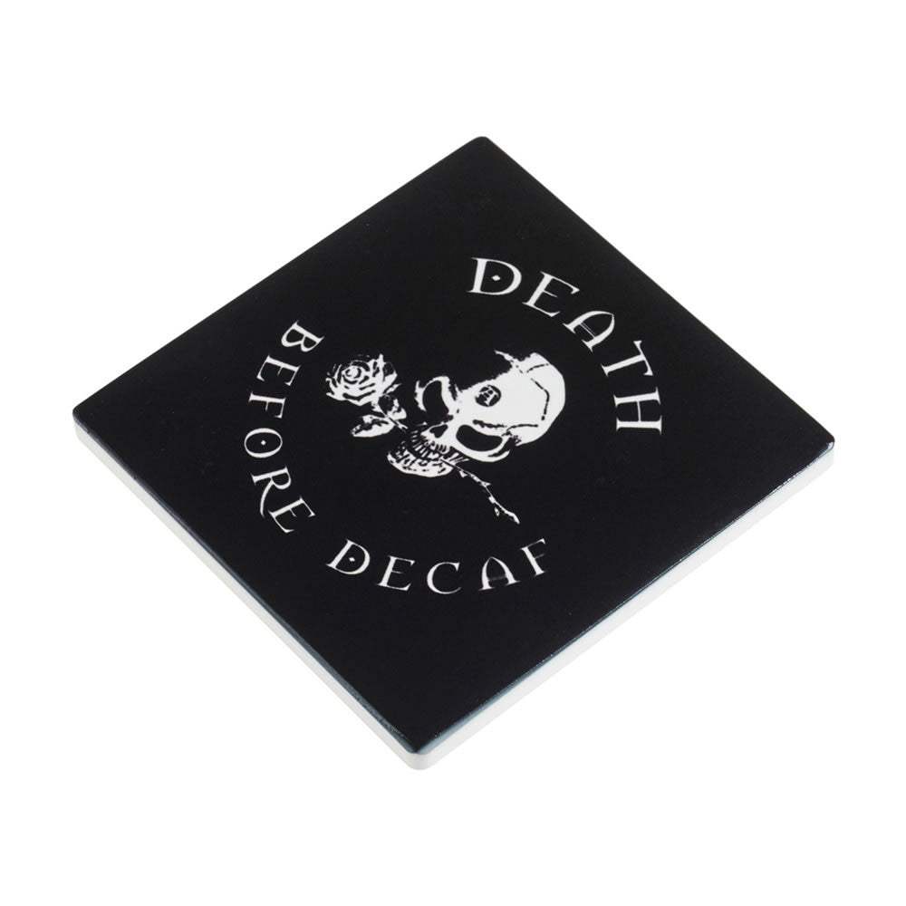 Death Before Decaf Coaster - Alchemy of England - Flyclothing LLC