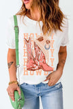 Graphic Round Neck Short Sleeve T-Shirt - Trendsi - Flyclothing LLC