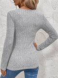 Perfee Surplice Long Sleeve T-Shirt - Trendsi