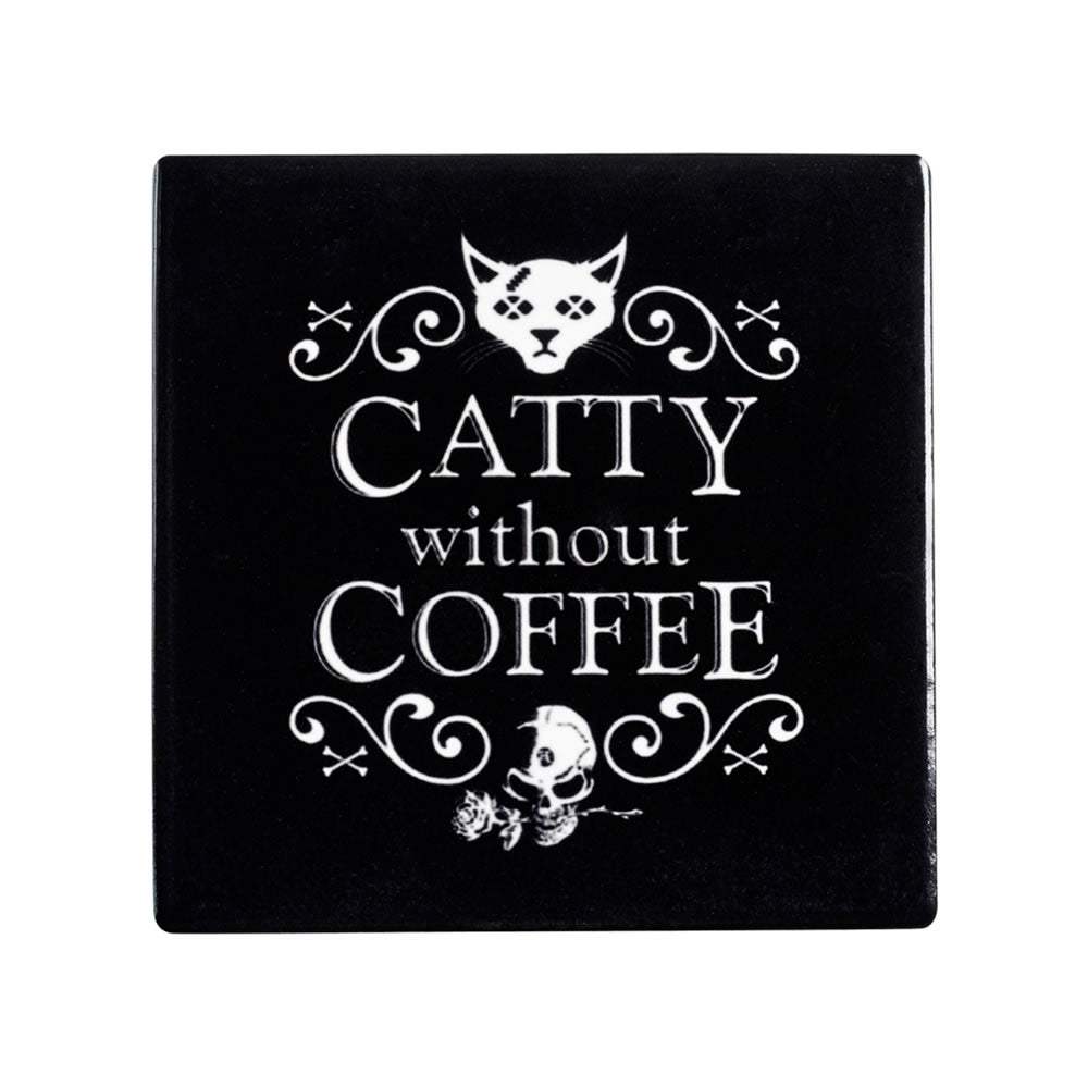 Catty Without Coffee Coaster - Alchemy of England - Flyclothing LLC