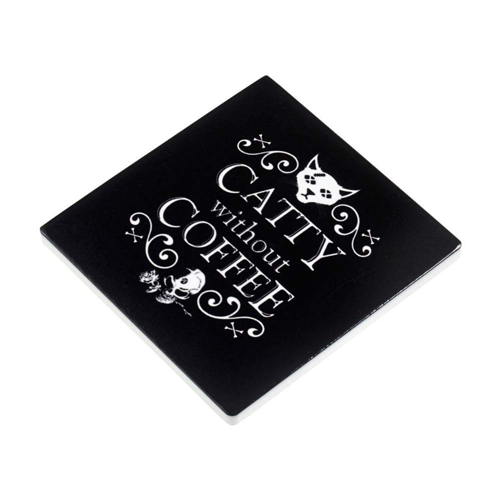 Catty Without Coffee Coaster - Alchemy of England - Flyclothing LLC