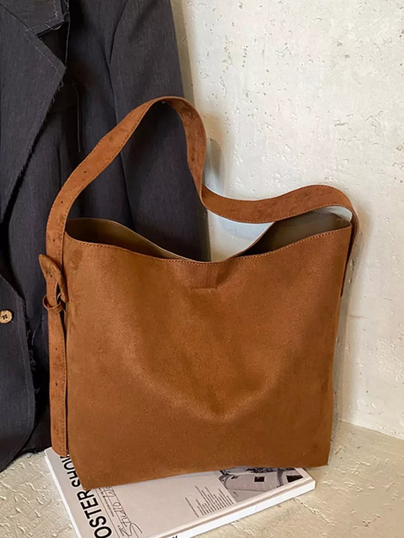 Buckle Adjustable Strap Tote Bag - Trendsi - Flyclothing LLC