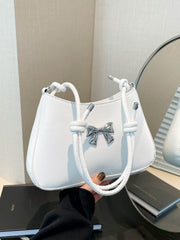 Bow PU Leather Knotted Strap Handbag - Trendsi