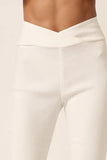 Mittoshop Surplice V Waist Flare Pants - Trendsi