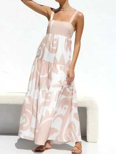 Square Neck Wide Strap Maxi Dress - Trendsi - Flyclothing LLC
