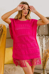 BiBi Fringed Hem Knit Top - Trendsi - Flyclothing LLC