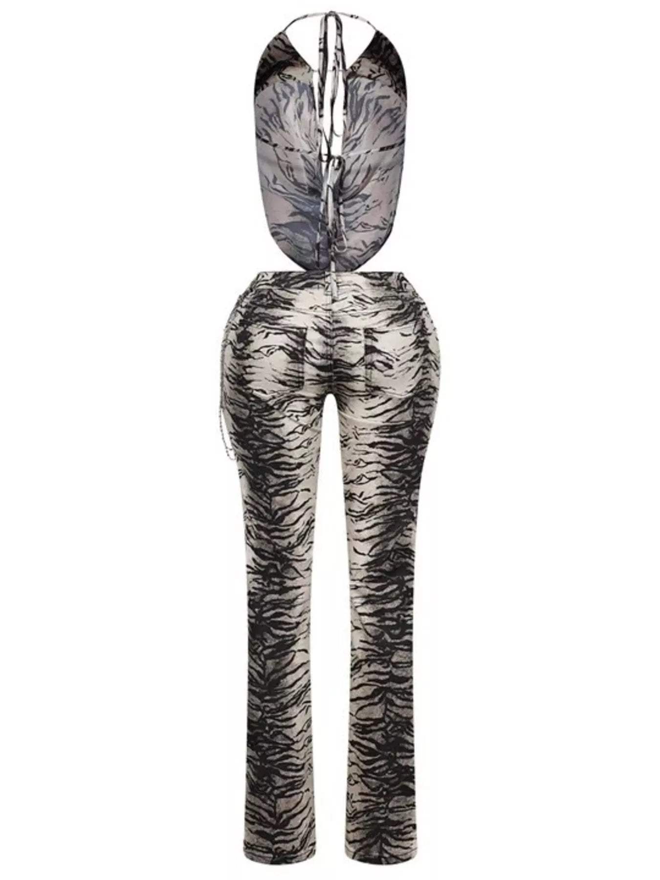 Animal Print Sleeveless Top and Pants Set - Trendsi - Flyclothing LLC