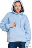 Zenana Oversized Fleece Kangaroo Pocket Hoodie - Trendsi - Flyclothing LLC