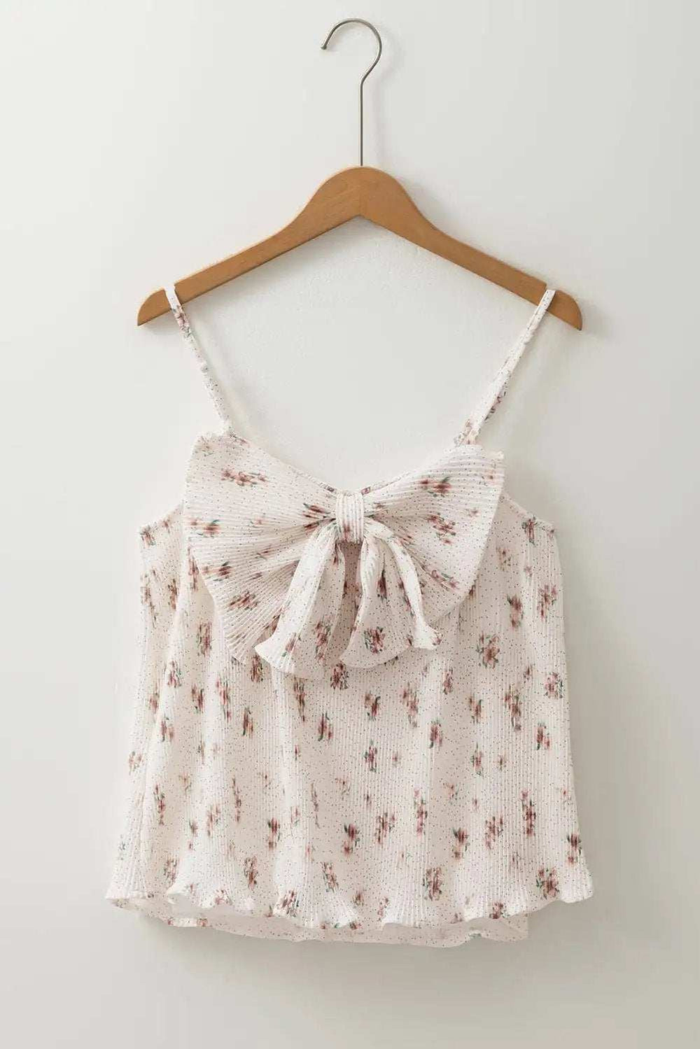Floral Bow Back Scoop Neck Cami - Trendsi - Flyclothing LLC