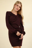 VERY J Ruched Detail Bodycon Mini Dress - Trendsi