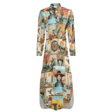 Baha Ranch Colores de Mexico Pictures of the Southwest Button-Up Long Sleeve Shirt Dress Duster - Baha Ranch Western Wear - Flyclothing LLC