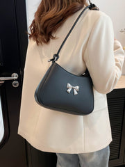 Bow PU Leather Knotted Strap Handbag - Trendsi