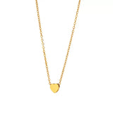 18K Gold-Plated Heart Pendant Necklace - Trendsi - Flyclothing LLC