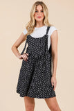 BOMBOM Floral Print Overalls with Pockets - Trendsi