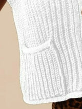 SO ME Big Metal Button Front Sweater Vest - Trendsi - Flyclothing LLC