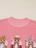 Nutcracker Sequin Short Sleeve Sweater Vest - Trendsi - Flyclothing LLC