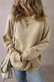 Round Neck Long Sleeve Sweatshirt - Trendsi - Flyclothing LLC