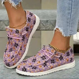 Printed Round Toe Flat Slip-Ons - Trendsi - Flyclothing LLC