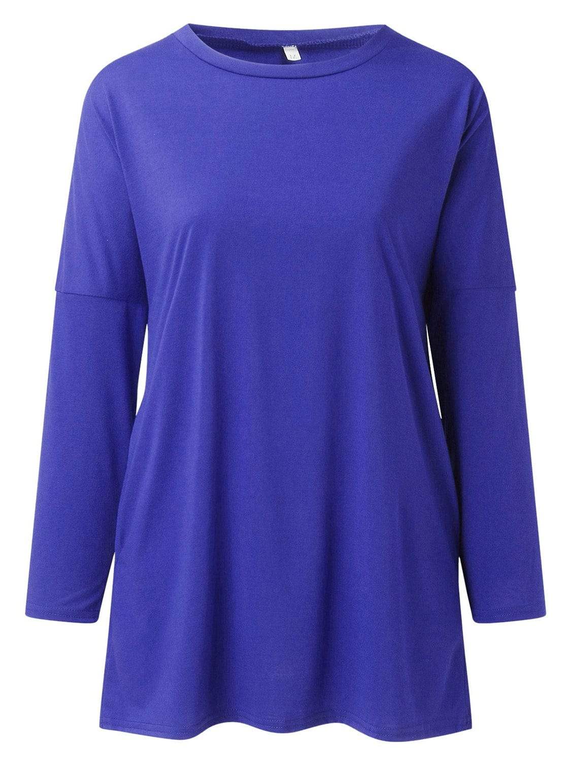 Full Size Round Neck Long Sleeve T-Shirt - Trendsi - Flyclothing LLC