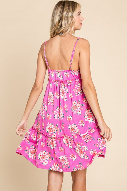 Culture Code Full Size Floral Ruffled Cami Dress - Trendsi