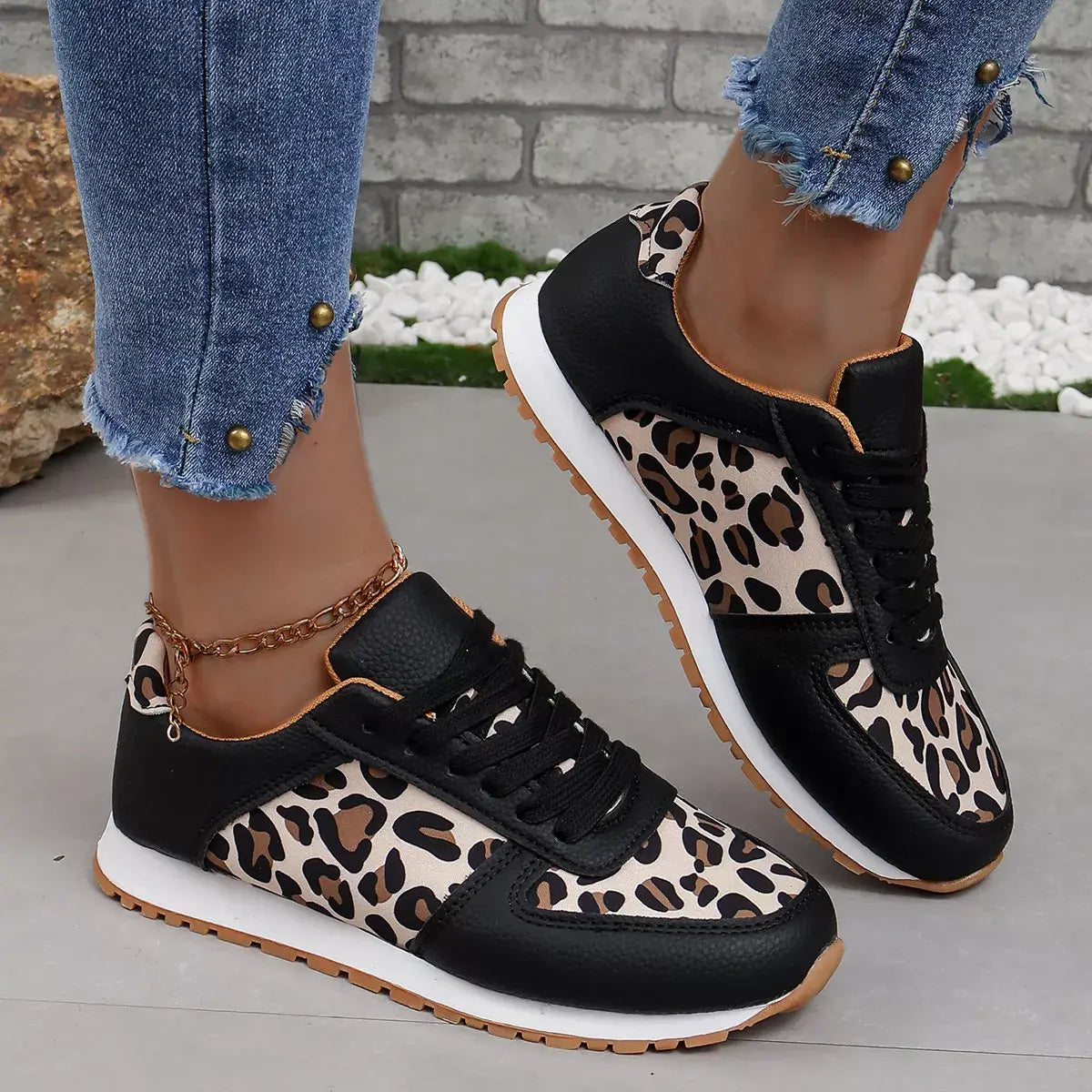 Leopard Print Casual Sneakers - Trendsi - Flyclothing LLC