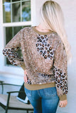 Leopard Round Neck Long Sleeve T-Shirt - Trendsi - Flyclothing LLC