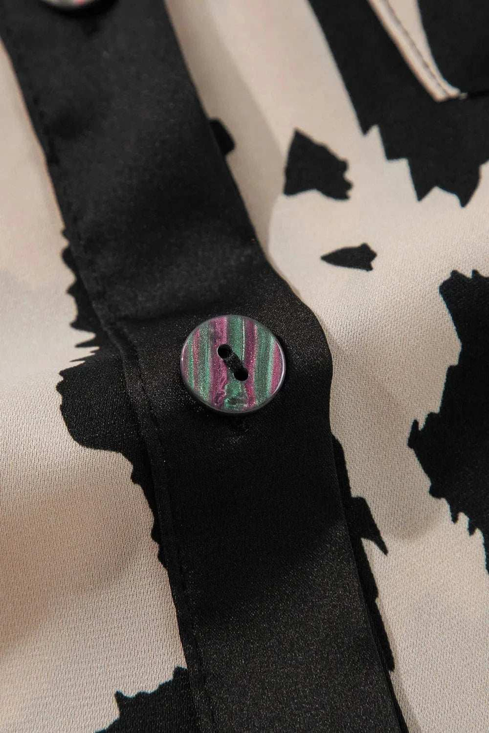 Button Up Long Sleeve Top and Pants Lounge Set - Trendsi - Flyclothing LLC