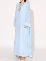 Rhinestone Long Sleeve Maxi Dress - Trendsi - Flyclothing LLC