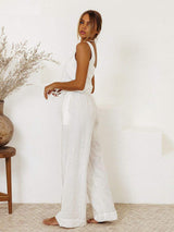 Square Neck Sleeveless Top and Pants Set - Trendsi - Flyclothing LLC