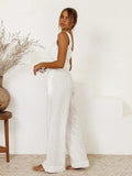 Square Neck Sleeveless Top and Pants Set - Trendsi - Flyclothing LLC