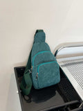 Corduroy Solid Color Crossbody Bag - Trendsi - Flyclothing LLC