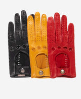 CD4266 (black) - Women’s Italian leather driving gloves with contrast stitching - Leather Gloves Online - Flyclothing LLC
