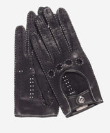 CD4266 (black) - Women’s Italian leather driving gloves with contrast stitching - Leather Gloves Online - Flyclothing LLC