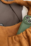 Ruched Suede Handbag with Zipper - Trendsi - Flyclothing LLC