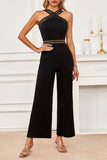 Crisscross Cutout Sleeveless Wide Leg Jumpsuit - Trendsi