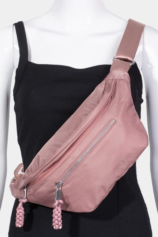 Fame Nylon Crossbody Bag with Adjustable Strap - Trendsi