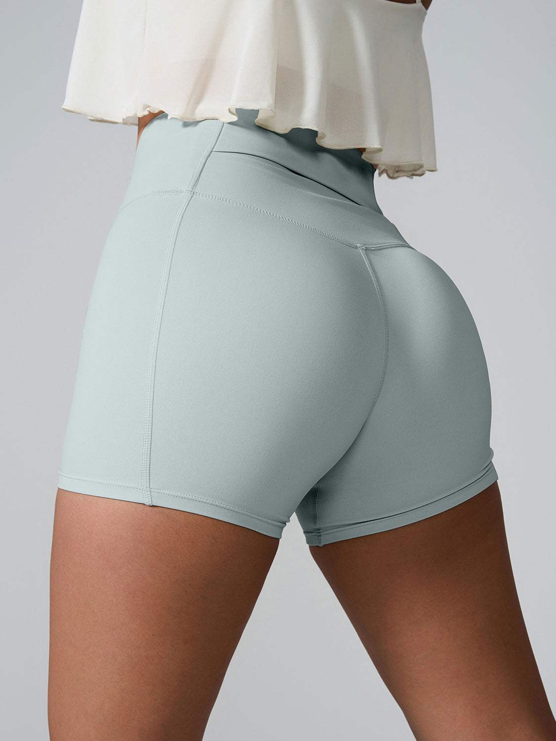 High Waist Active Shorts - Trendsi - Flyclothing LLC