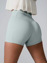 High Waist Active Shorts - Trendsi - Flyclothing LLC