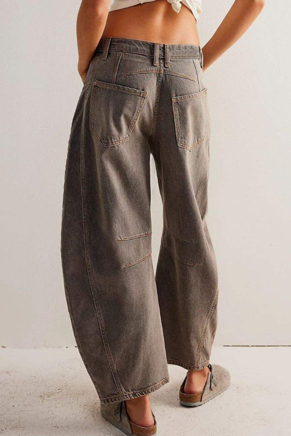Wide Leg Jeans with Pockets - Trendsi - Flyclothing LLC